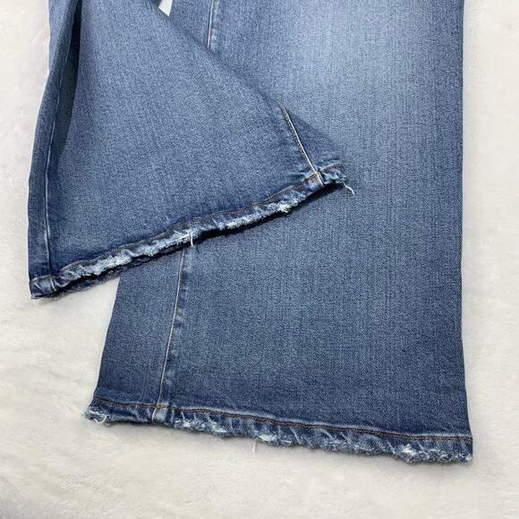 NWT Good American Good Waist Cropped Palazzo Jeans Womens 15 Wide Leg Stretch - Picture 8 of 16